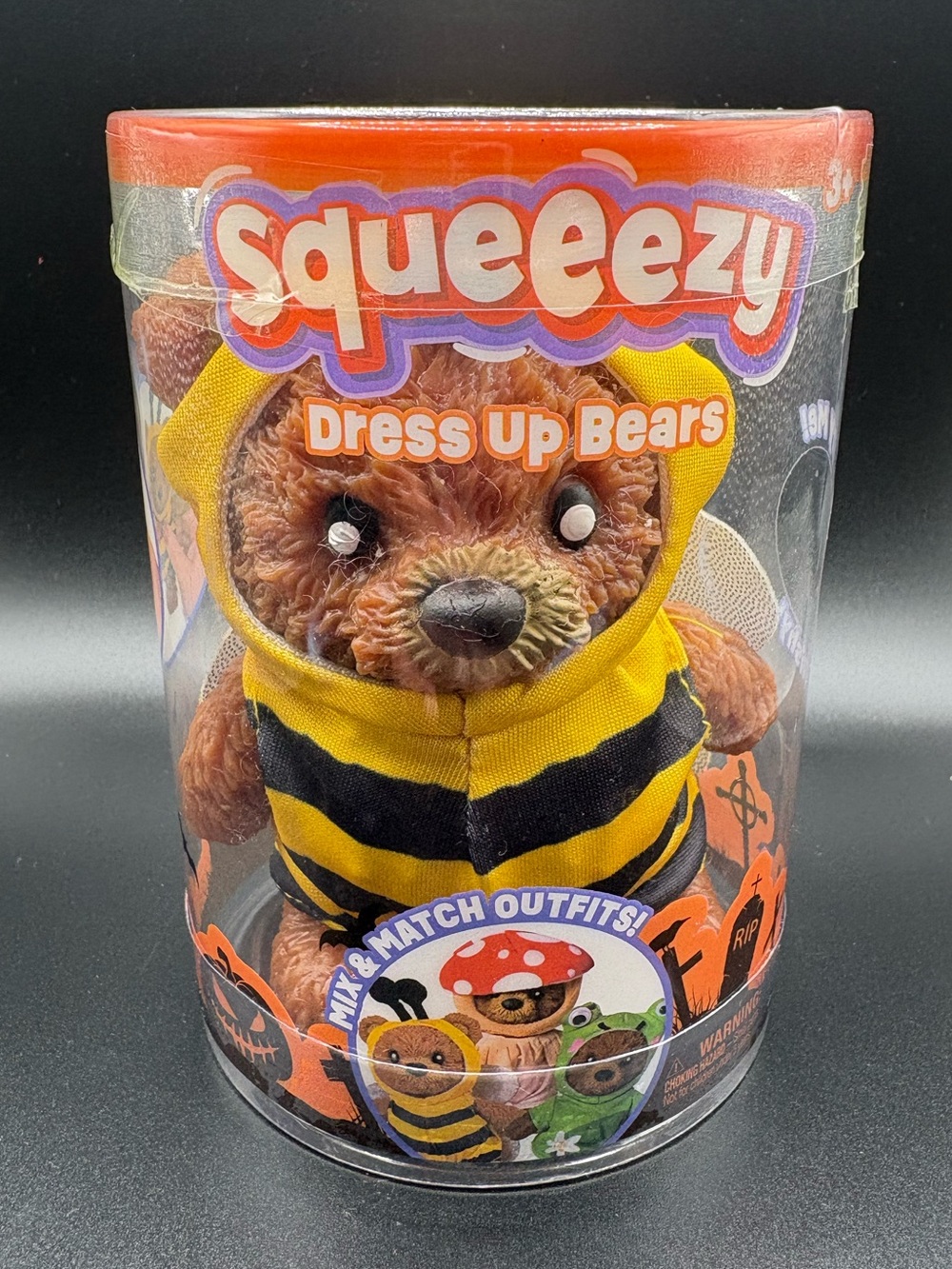 Squeeezy Dress Up Bears Plush in yellow NWT